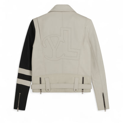 Dual Tone Rider Leather Jacket