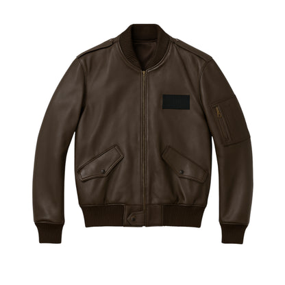 Classic Aviator Leather Bomber