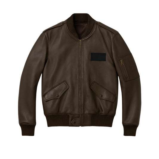 Classic Aviator Leather Bomber